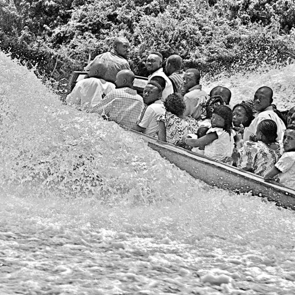 water and canoe