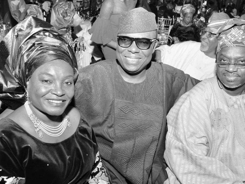 Mrs Funke Osibodu, Left, her husband Gbolly Osibodu and Shola Adeeko.